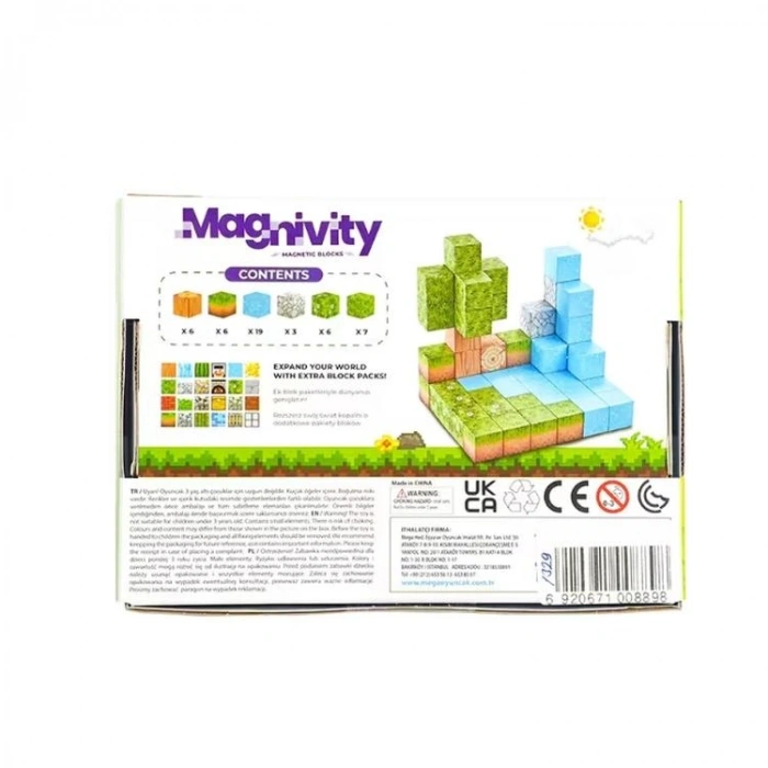 MEGA MC1329 MAGNIVITY ORMAN TEMALI MANYETİK BLOKLAR 47 PARÇA 3+