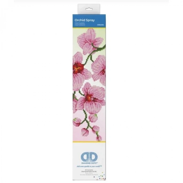 DIAMOND DOTZ DD6.034 ORCHID SPRAY 27x37 cm BONCUK TABLO KİTİ