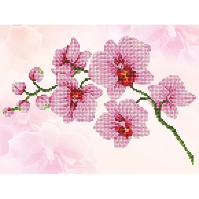 DIAMOND DOTZ DD6.034 ORCHID SPRAY 27x37 cm BONCUK TABLO KİTİ