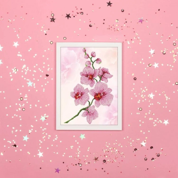 DIAMOND DOTZ DD6.034 ORCHID SPRAY 27x37 cm BONCUK TABLO KİTİ