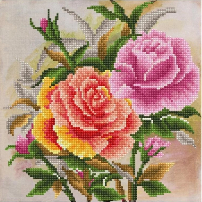 DIAMOND DOTZ SD3.406 TIMELESS ROSES 32x32 cm BONCUK TABLO KİTİ