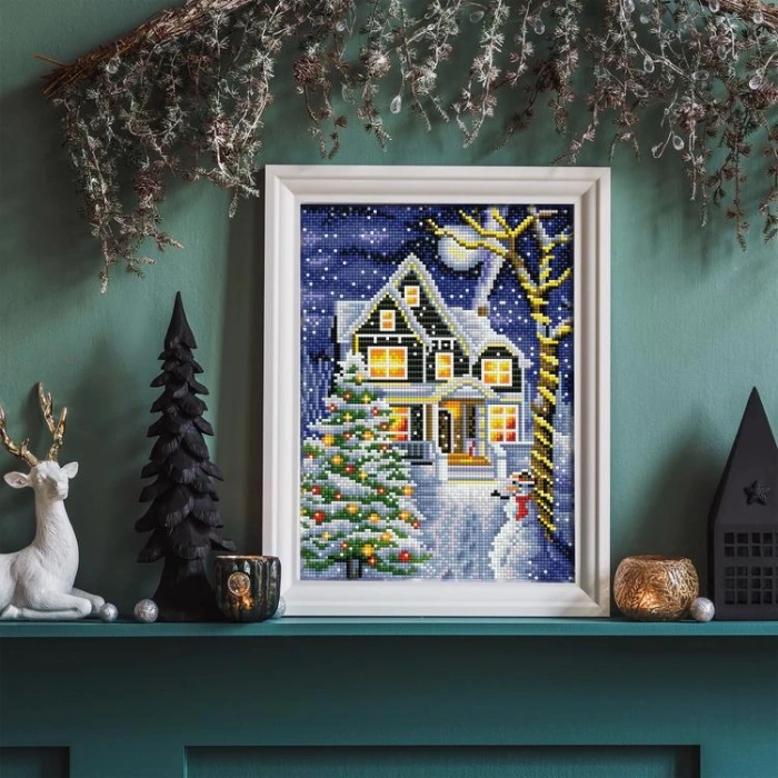 DIAMOND DOTZ SD4.402 CHRISTMAS NIGHT 35x25 cm BONCUK TABLO KİTİ