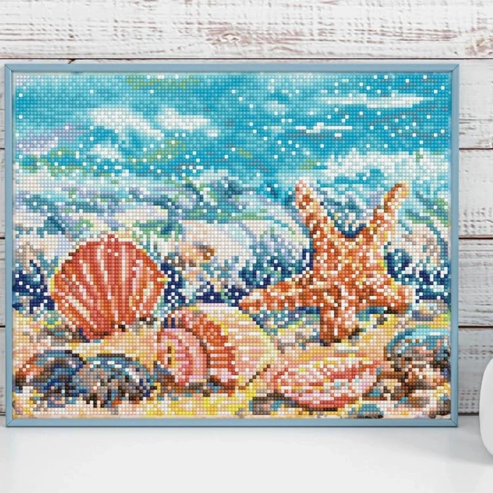 DIAMOND DOTZ SD4.413 SUMMERTIME BEACH 27x35 cm BONCUK TABLO KİTİ