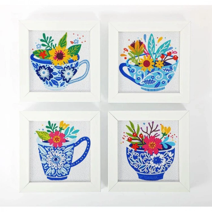 DIAMOND DOTZ DD26.008 MINI DOTZ TEATIME POSIES 12,7x12,7 cm BONCUK TABLO KİTİ