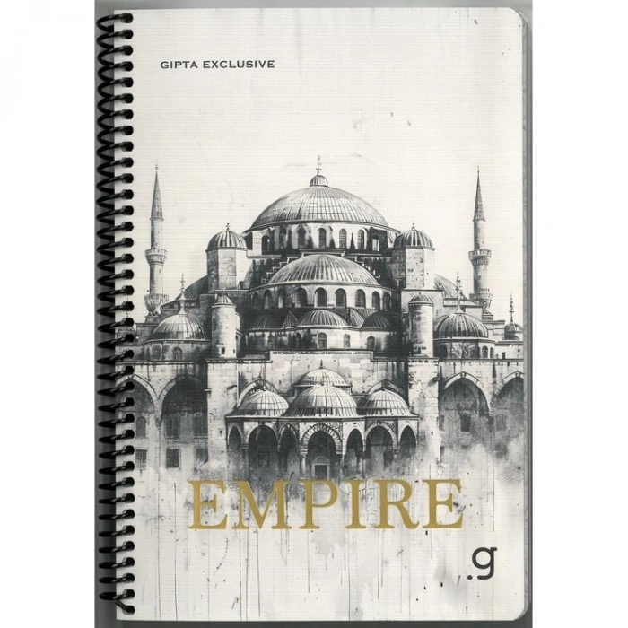 GIPTA EMPIRE SPİRALLİ LX KARTON KAPAK 17x24 80 YP. ÇİZGİLİ DEFTER 8445 - TEKLİ