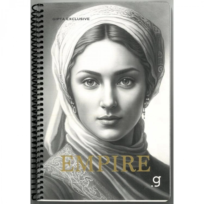 GIPTA EMPIRE SPİRALLİ LX KARTON KAPAK 17x24 80 YP. ÇİZGİLİ DEFTER 8445 - TEKLİ