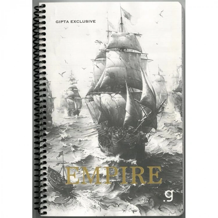 GIPTA EMPIRE SPİRALLİ LX KARTON KAPAK 17x24 80 YP. KARELİ DEFTER 8446 - TEKLİ