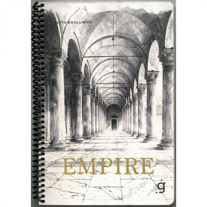 GIPTA EMPIRE SPİRALLİ LX KARTON KAPAK 17x24 80 YP. KARELİ DEFTER 8446 - TEKLİ