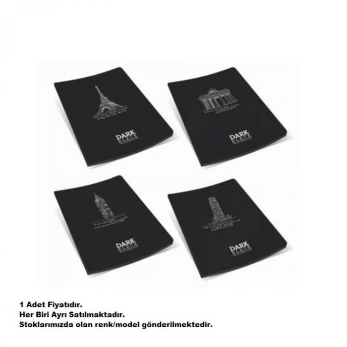 GIPTA DARK İPLİKLİ DİKİŞLİ KARTON KAPAK A6 36YP. ÇİZGİSİZ DEFTER 2675 - TEKLİ