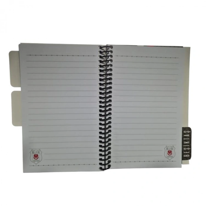 TMN 607561  BEŞİKTAŞ 13 x 18  AYRAÇLI KRT. KPK. SPİRALLİ BLOKNOT PLANLAYICI
