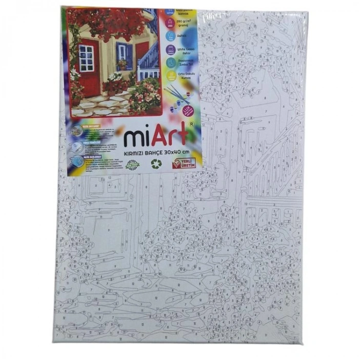 MİART MSB30425 30X40 SAYILARLA BOYAMA TUVAL - KIRMIZI BAHÇE