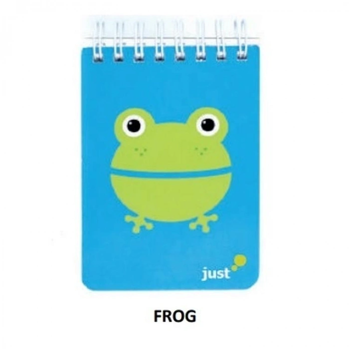 DEFFTER JUST SPRİRALLİ  SERT KAPAK BLOKNOT A7 (7.5x10cm) ÇİZGİSİZ (DÜZ) DEFTER 80 YP.- FROG
