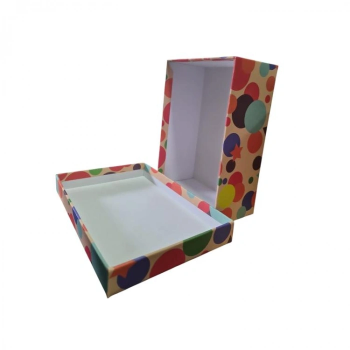 PİN  NO:7 GEOMETRİK ŞEKİLLİ DİKDÖRTGEN HEDİYE KUTUSU 31x23,5x13 cm- TEKLİ