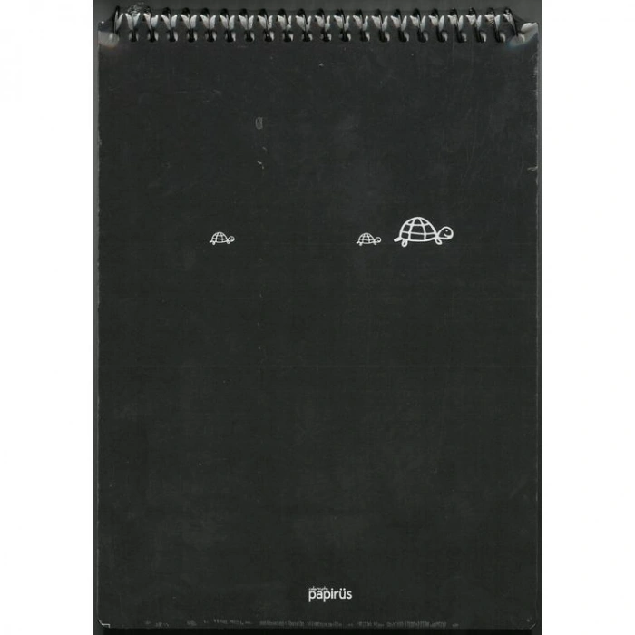 PAPİRÜS  MİNİ SERT KAPAK ÜSTTEN SPİRALLİ 19X27 80YP. ÇİZGİSİZ (DÜZ) BLOKNOT DEFTER