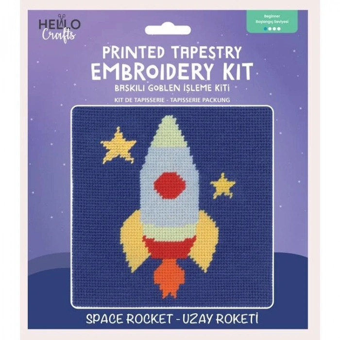 HELLO CRAFTS HC501 BASKILI GOBLEN KİTİ - UZAY ROKETİ