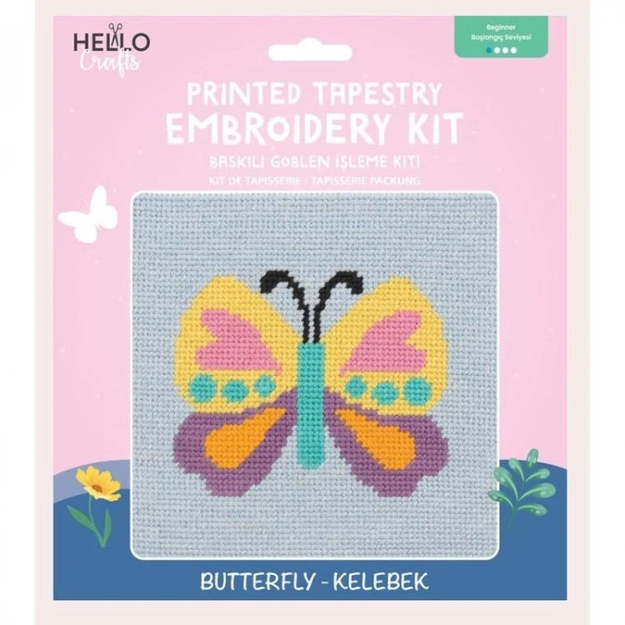 HELLO CRAFTS HC503 BASKILI GOBLEN KİTİ - KELEBEK