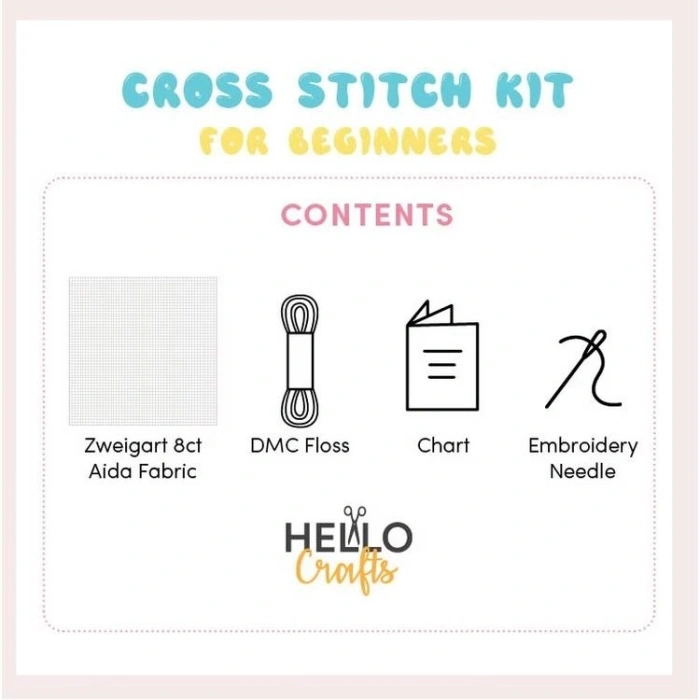 HELLO CRAFTS HC551 BAŞLANGIÇ SEVİYESİ KANAVİÇE KİTİ - NEŞELİ PENGUEN