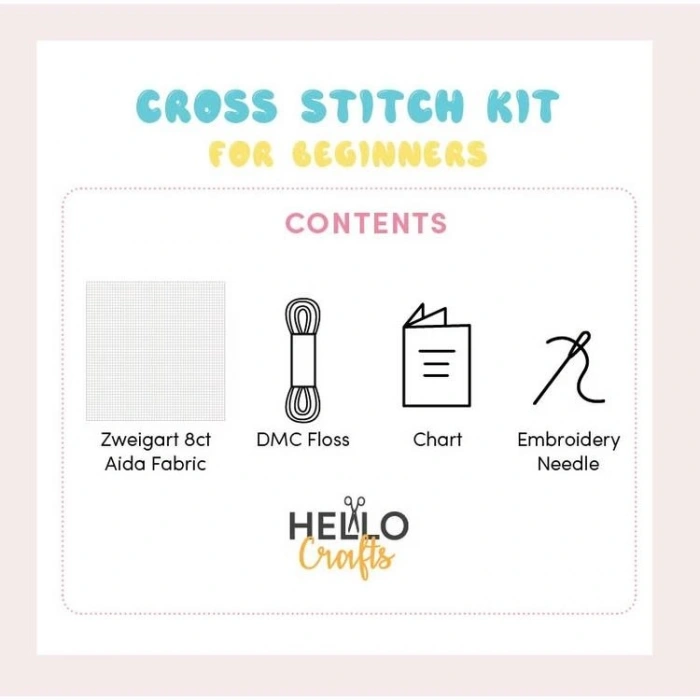 HELLO CRAFTS HC555 BAŞLANGIÇ SEVİYESİ KANAVİÇE KİTİ - KIVIRCIK KOYUN