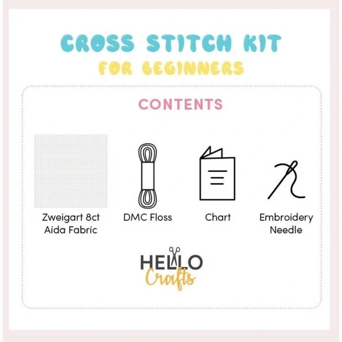 HELLO CRAFTS HC553 BAŞLANGIÇ SEVİYESİ KANAVİÇE KİTİ - TATLI KUŞ