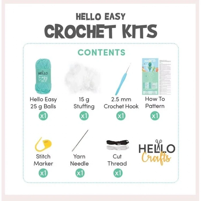 HELLO CRAFTS EASY HC108 CROCHET MİNİ AMIGURUMI ÖRGÜ KİTİ - DAZZLE (1 SET)
