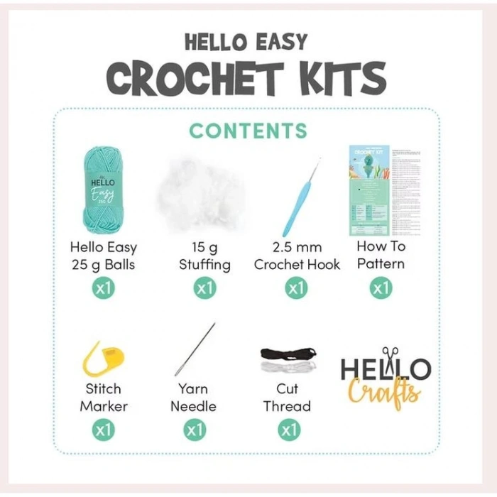 HELLO CRAFTS EASY HC128 CROCHET MİNİ AMIGURUMI ÖRGÜ KİTİ - SEVİMLİ MAYMUN MISCHIEF (1 SET)