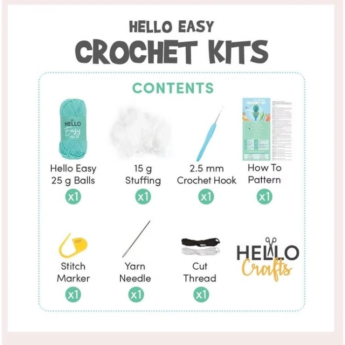 HELLO CRAFTS EASY HC129 CROCHET MİNİ AMIGURUMI ÖRGÜ KİTİ - SEVİMLİ KOALA OZZY (1 SET)