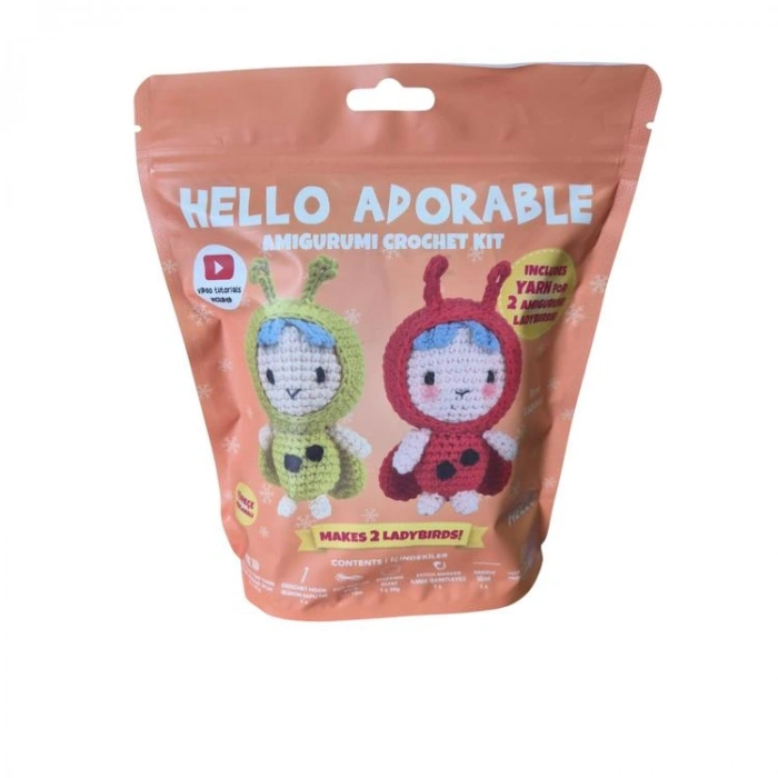 HELLO CRAFTS HC881 ADORABLE AMIGURUMI ÖRGÜ KİTİ - ROSIE LADYBIRD (1 SET)