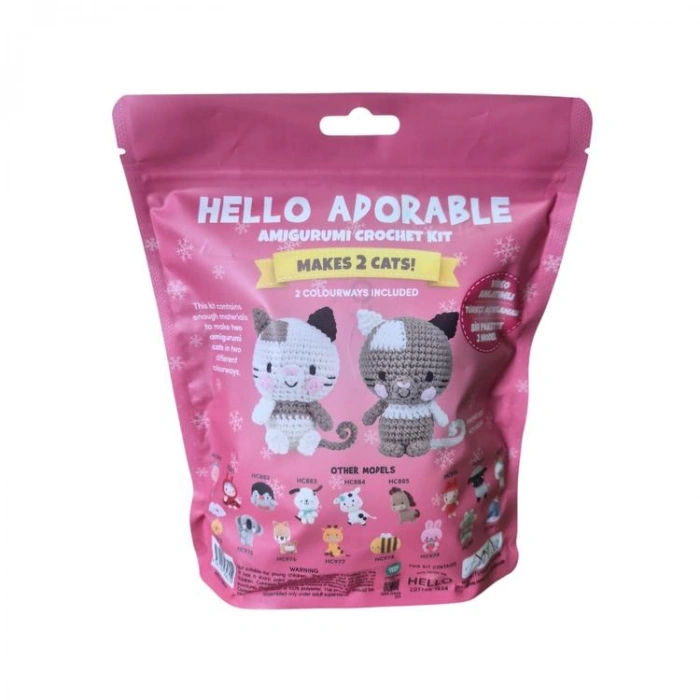 HELLO CRAFTS HC974 ADORABLE AMIGURUMI ÖRGÜ KİTİ - CHARLIE THE CAT (1 SET)