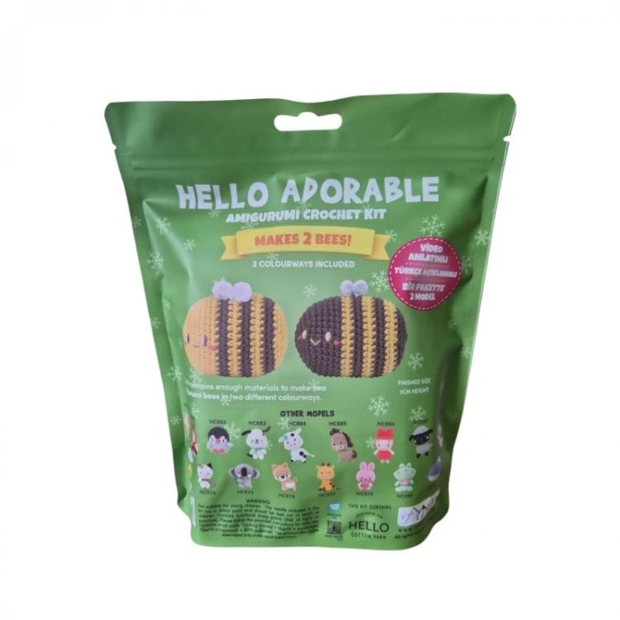 HELLO CRAFTS HC978 ADORABLE AMIGURUMI ÖRGÜ KİTİ - BILLIE THE BEE (1 SET)