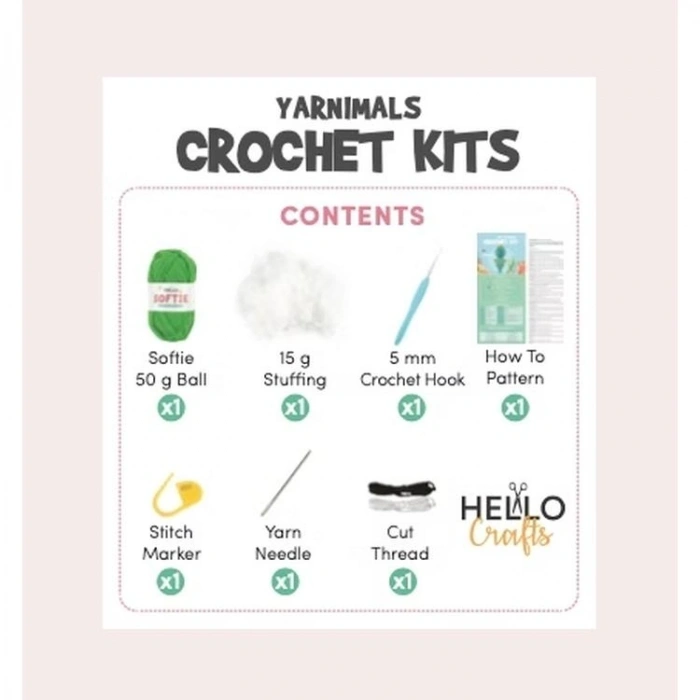 HELLO CRAFTS HC001 YARNIMALS AMIGURUMI ÖRGÜ KİTİ - FLOYD THE FROGE (1 SET)