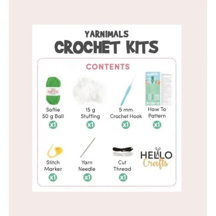 HELLO CRAFTS HC003 YARNIMALS AMIGURUMI ÖRGÜ KİTİ - BILLY THE BEAR (1 SET)