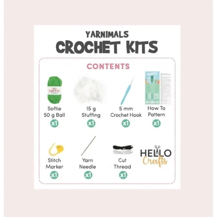 HELLO CRAFTS HC004 YARNIMALS AMIGURUMI ÖRGÜ KİTİ - DANNY THE DOG (1 SET)
