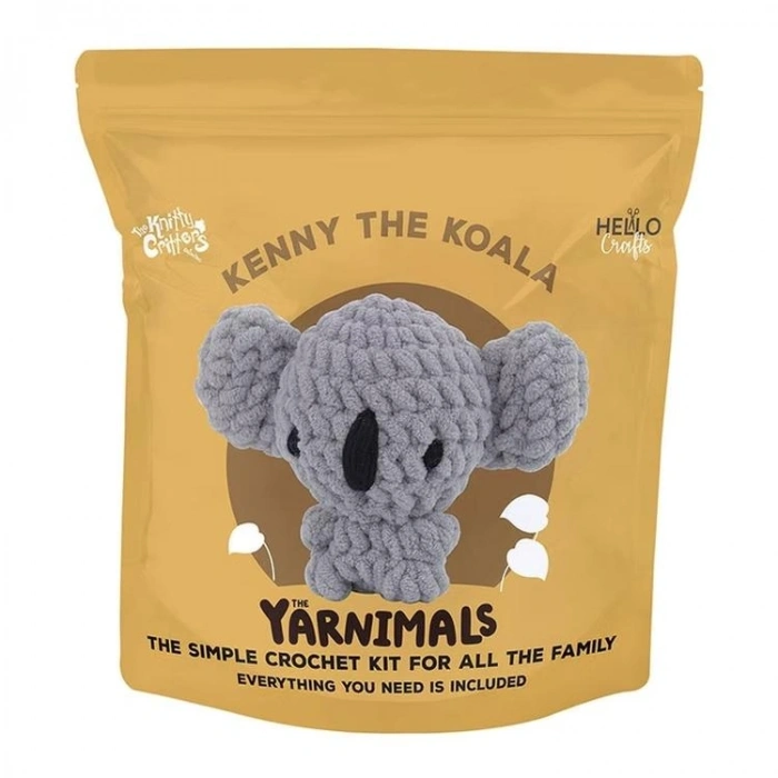 HELLO CRAFTS HC005 YARNIMALS AMIGURUMI ÖRGÜ KİTİ - KENNY THE KOALA (1 SET)