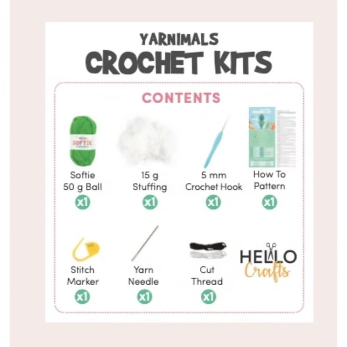 HELLO CRAFTS HC005 YARNIMALS AMIGURUMI ÖRGÜ KİTİ - KENNY THE KOALA (1 SET)