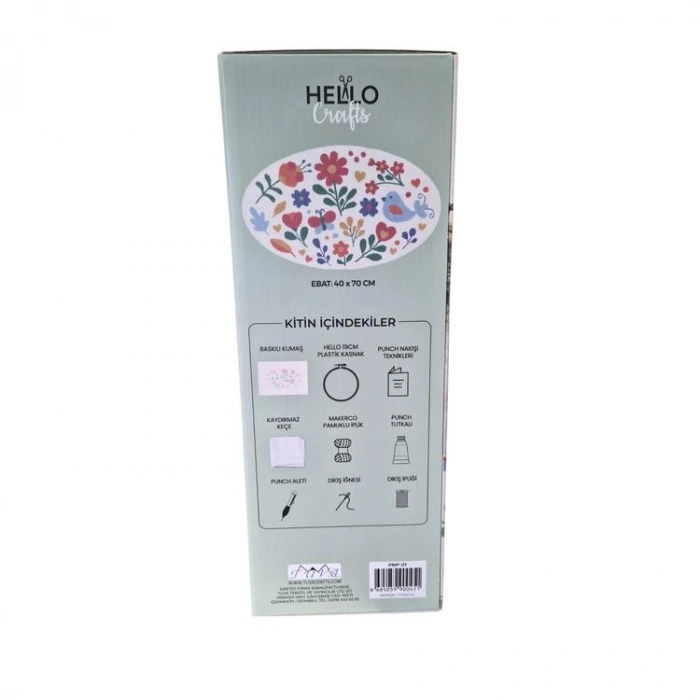 HELLO CRAFTS PNP01 NAKIŞ PASPAS KİTİ OVAL - BAHAR ÇİÇEKLERİ