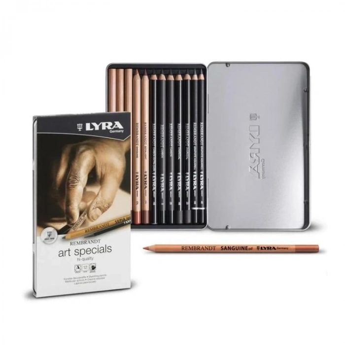 LYRA REMBRANDT ART SPECIALS ESKİZ ÇİZİM SETİ METAL KUTU 12 PARÇA - L2051120