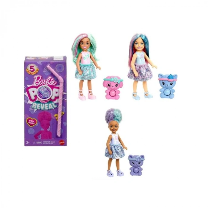 MATTEL BARBIE CHELSEA JFY01 POP REVEAL ATIŞTIRMALIK SERİSİ SÜRPRİZ PAKET OYUN SETİ 3+
