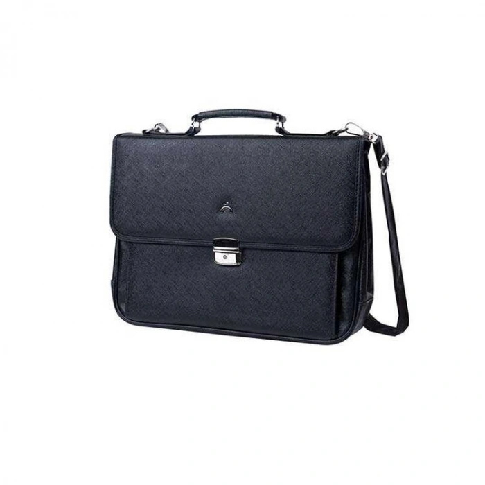 ÖNDER 8011-3 SELANİK KİLİTLİ SAPLI VE OMUZ ASKILI VEGAN SUNİ DERİ LAPTOP EVRAK ÇANTASI