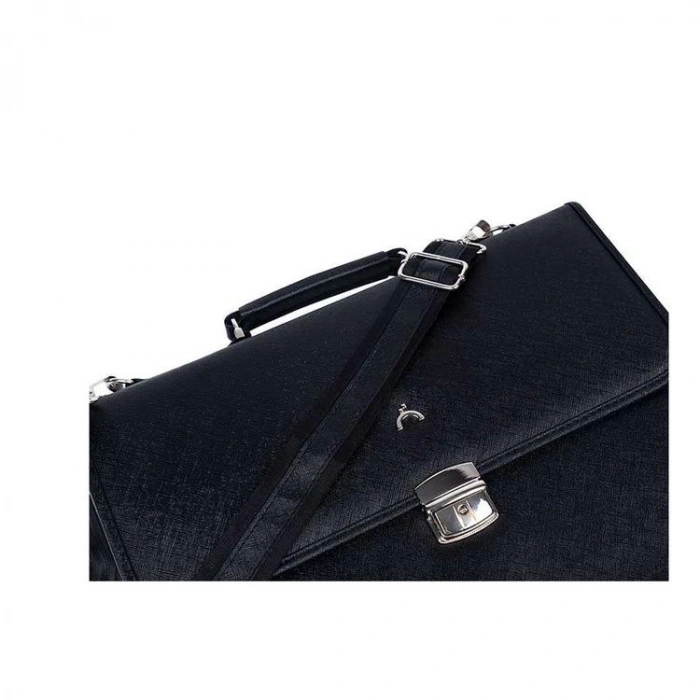 ÖNDER 8011-3 SELANİK KİLİTLİ SAPLI VE OMUZ ASKILI VEGAN SUNİ DERİ LAPTOP EVRAK ÇANTASI