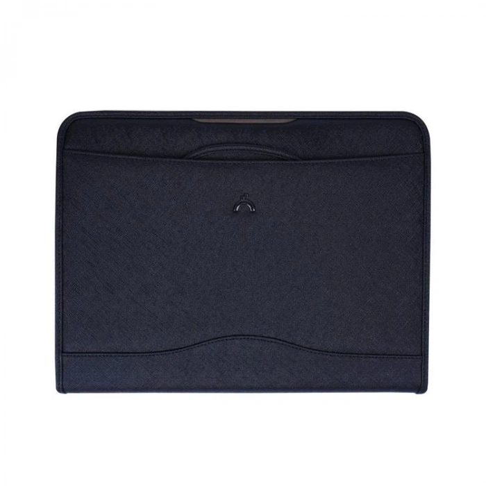 ÖNDER MINBAG 8002-3 MILANO 28,5 x 37 cm GİZLİ SAPLI ÇİFT FERMUARLI EVRAK ÇANTASI SİYAH