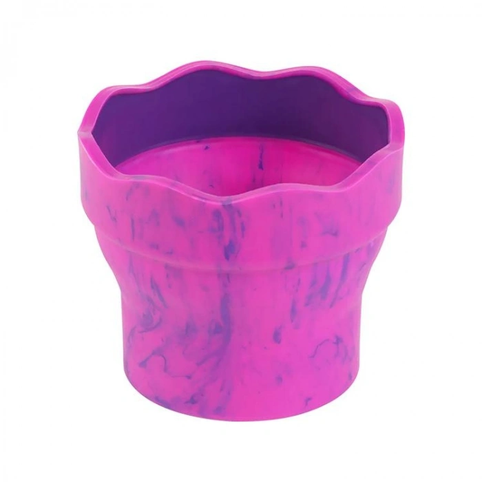 FABER KATLANIR SULU BOYA SULUĞU (SU KABI)  CLİCK&GO PEMBE MARBLE -181527  TEKLİ