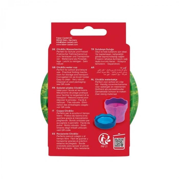 FABER KATLANIR SULU BOYA SULUĞU (SU KABI)  CLİCK&GO YEŞİL MARBLE -181528 TEKLİ