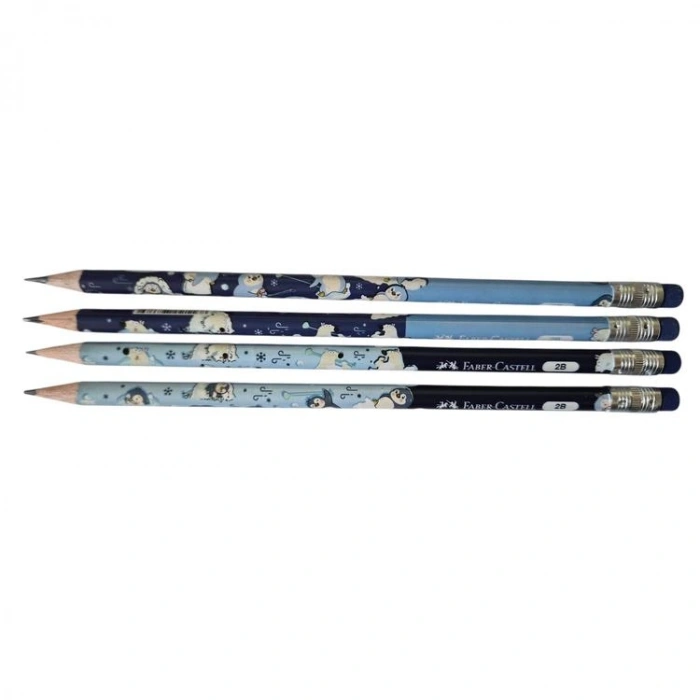 FABER CASTELL 5244 ARCTIC FRIENDS SİLGİLİ KURŞUN KALEM 2B  - TEKLİ