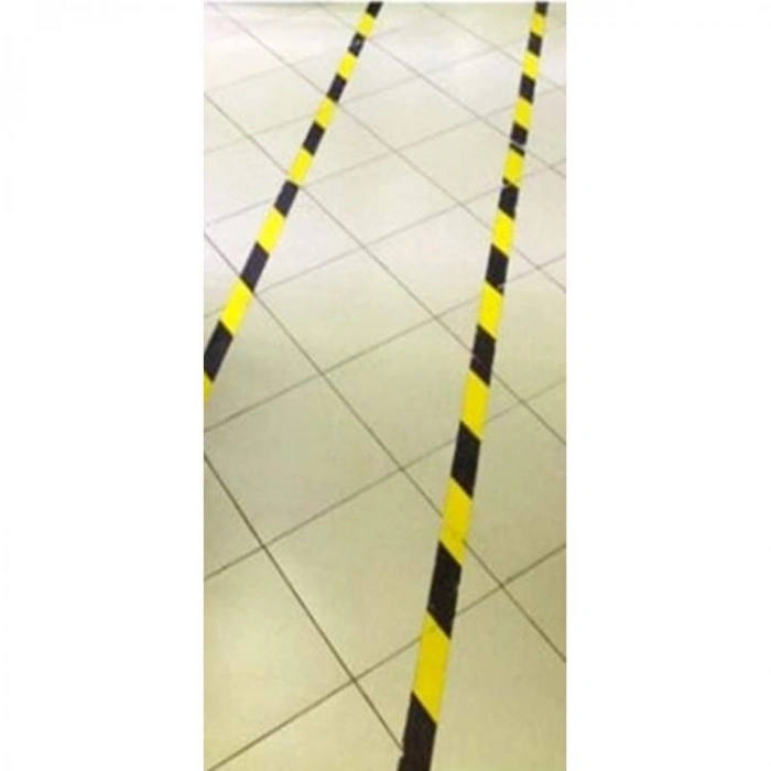 KRAF 2565 YER İŞARETLEME BANDI 50mm X 30m SARI-SİYAH  TEKLİ