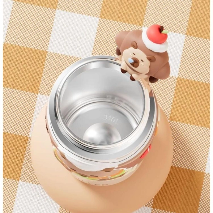 VAGONLİFE DILLER ÇELİK PİPETLİ/PİPETSİZ KULLANIM SİLİKON TUTMAÇLI EL ASKILI MATARA/TERMOS D9351 480ML