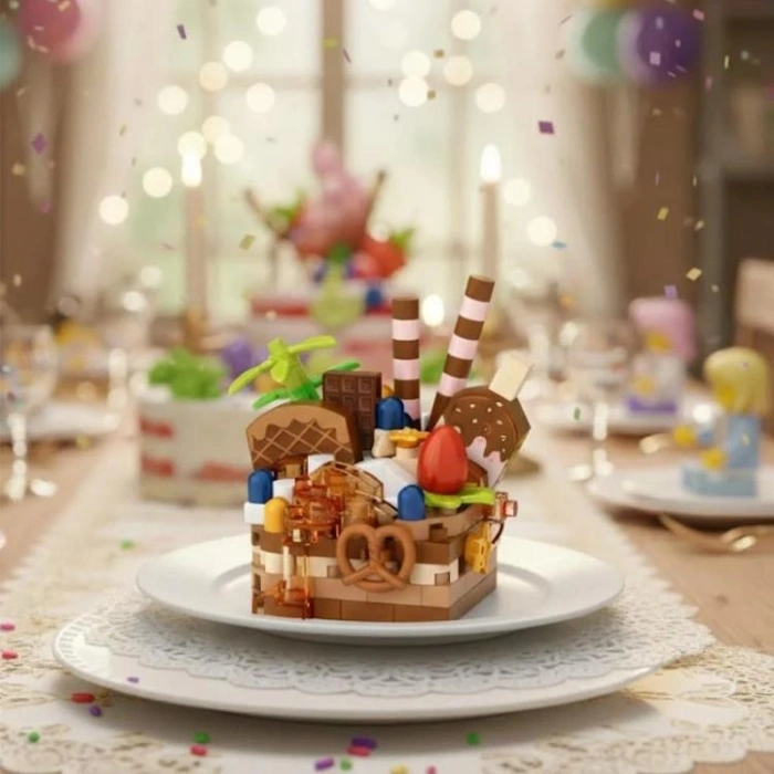 VAGONLIFE LOZ 8642 MİKRO BLOK ÇİKOLATALI PASTA 160 PARÇA