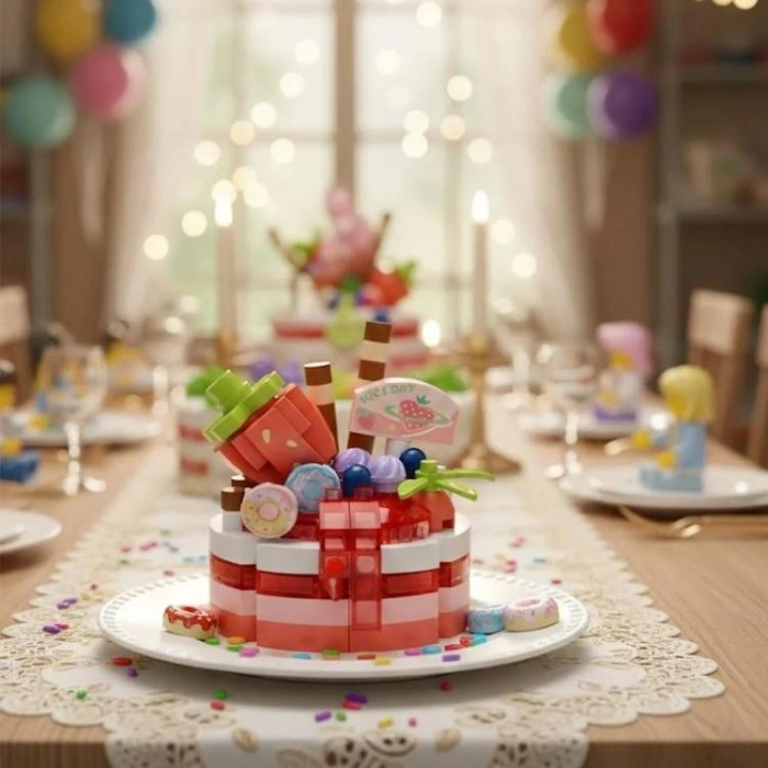 VAGONLIFE LOZ 8644 MİKRO BLOK ÇİLEKLİ PASTA 160 PARÇA