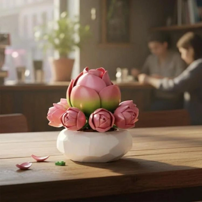 VAGONLIFE PANLOS P655059 ZAMBAK SUKULENT MODEL 41 PARÇA BLOCK OYUNCAK 6+