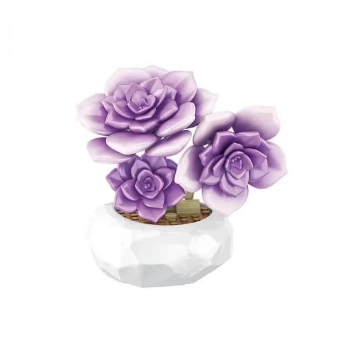 VAGONLIFE PANLOS P655061 MOR SUKULENT MODEL 76 PARÇA BLOCK OYUNCAK 6+