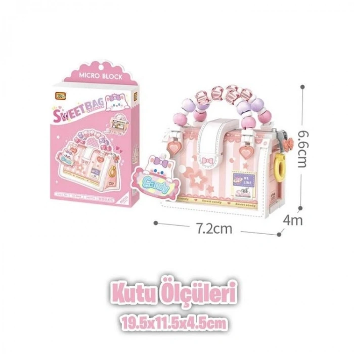 VAGONLIFE LOZ 8844 MİKRO BLOK ŞEKER ÇANTASI 340 PARÇA BLOCK OYUNCAK 14+
